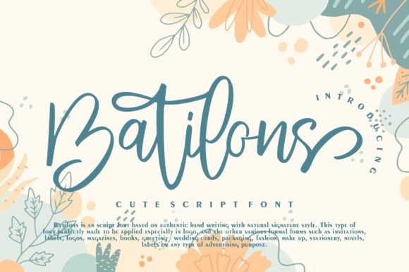 Batilons Script: A Handwritten Font That Elevates Campaign Visuals