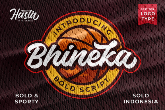 Bhineka Script Font: A Sporty, Bold Script for Logotypes & Branding