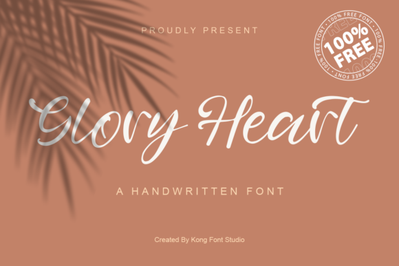 Glory Heart Script Font for Small Business Branding