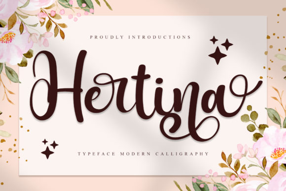 Hertina Script: A Romantic Script Handwritten Font for Makers