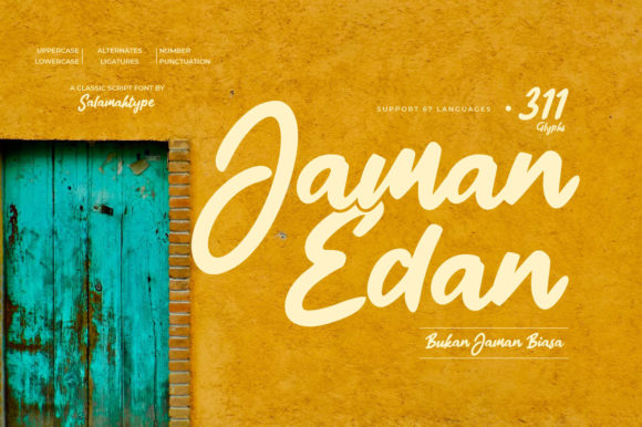 Jaman Edan Script: A Retro Script Handwritten Font for Bold Branding