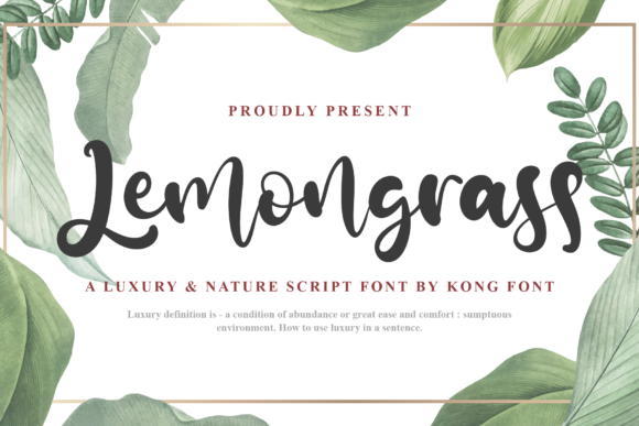 Lemongrass: A Playful Script Font for Modern Web Design