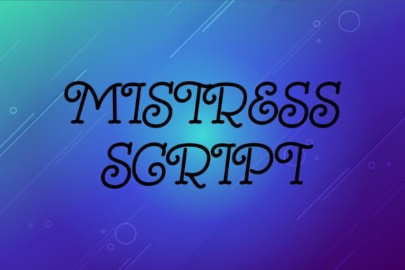 Mistress Script Font: Elegant Handwritten Typeface for Editorial Design