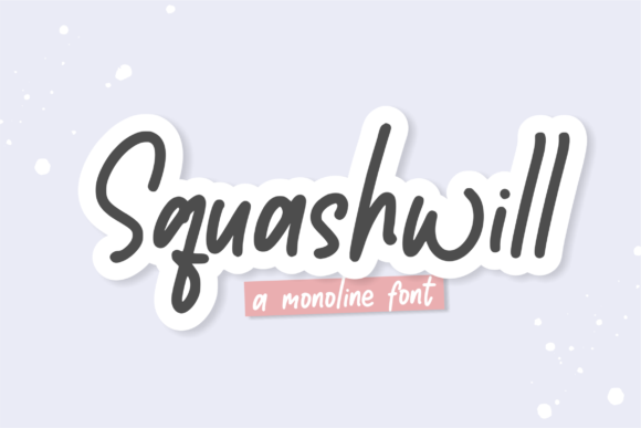 Squashwill: The Playful Script Font for Eye-Catching Digital Content