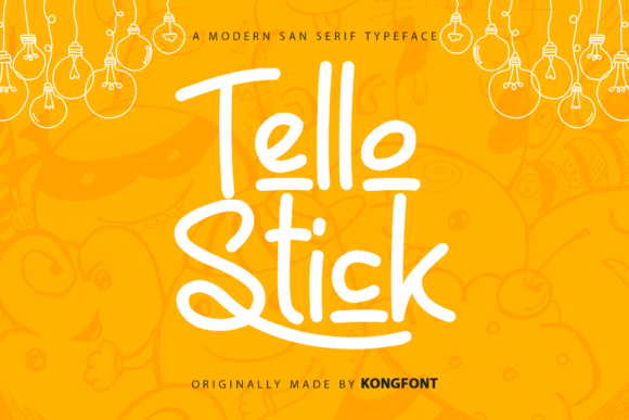 Tello Stick Handwritten Script Font for Crafters